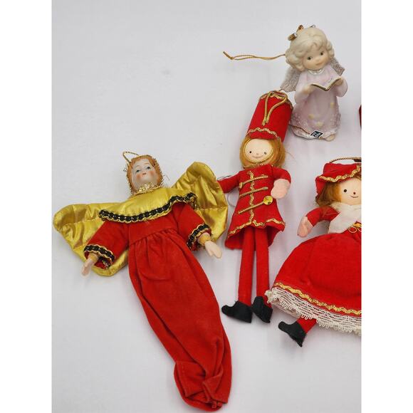 Christmas Tree Ornaments Lot Angels 10+ Pieces Vintage - Picture 8 of 9
